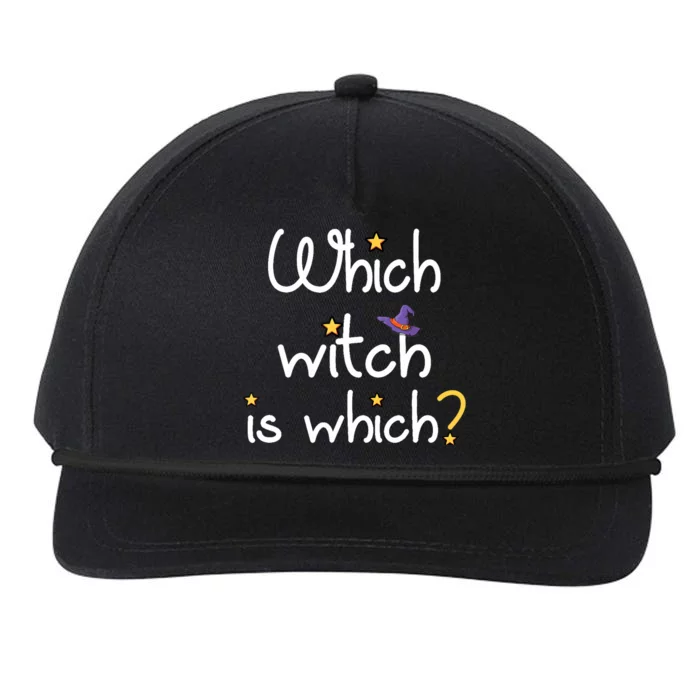 Which Witch Is Which? Funny Halloween Wordplay Grammar Fun Snapback Five-Panel Rope Hat