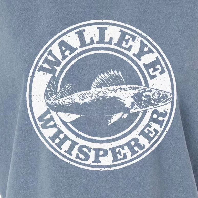 Walleye Whisperer Ice Fishing Freshwater Fish Fisherman Garment-Dyed Women's Muscle Tee