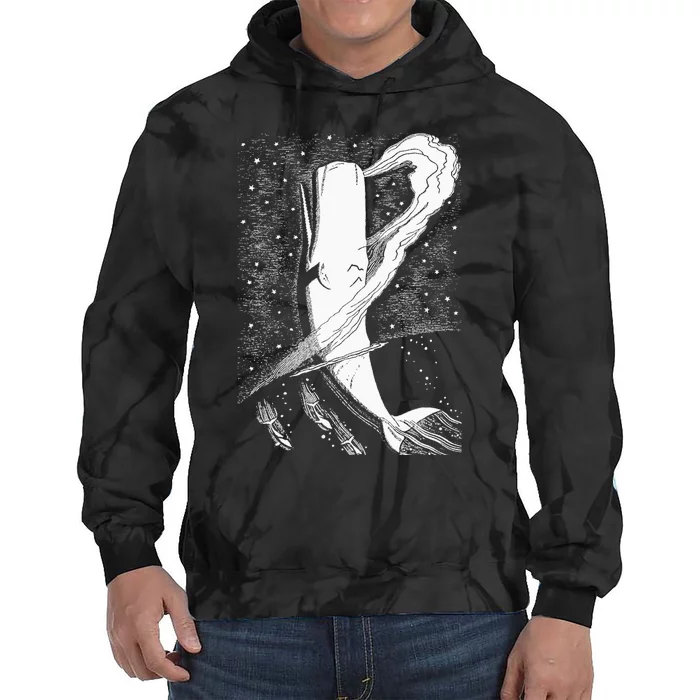 Whale Whale Illustration Whale Lover Tie Dye Hoodie