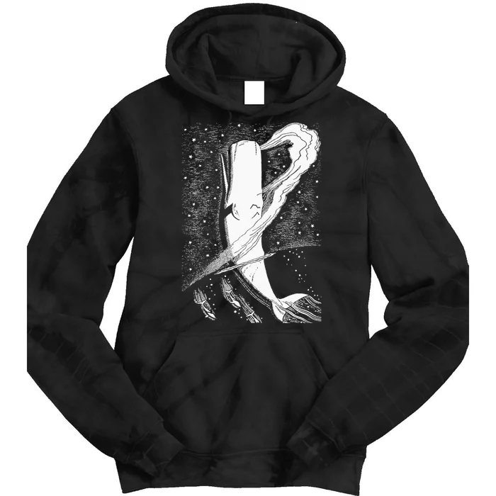 Whale Whale Illustration Whale Lover Tie Dye Hoodie