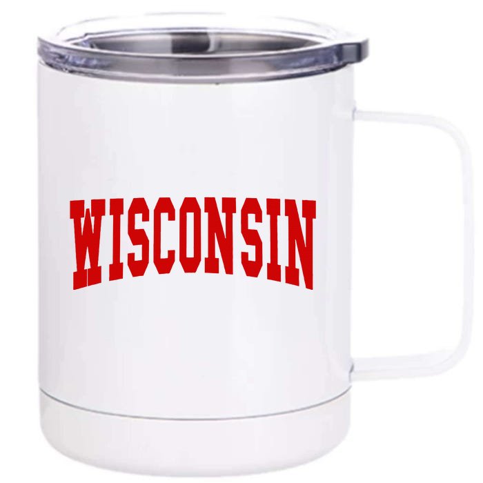 Wisconsin Front & Back 12oz Stainless Steel Tumbler Cup