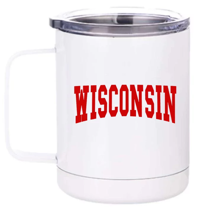 Wisconsin Front & Back 12oz Stainless Steel Tumbler Cup