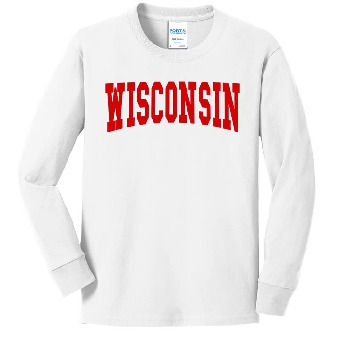 Wisconsin Kids Long Sleeve Shirt