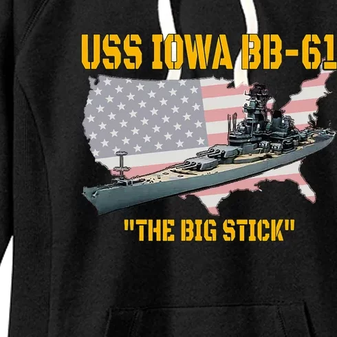 World War Ii Warship Uss Iowa & Ww2 Bb61 Battleship Veteran Women's 