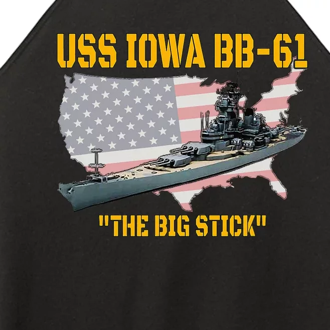 World War II Warship USS Iowa & WW2 BB61 Battleship Veteran Women’s Perfect Tri Rocker Tank