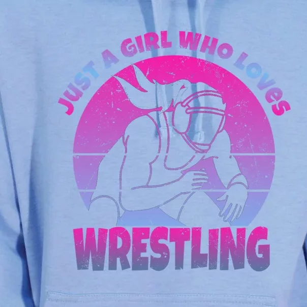 Wrestling Wrestler I Just A Who Loves Wrestling Gift Unisex Surf Hoodie