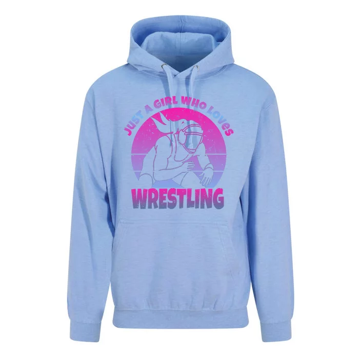 Wrestling Wrestler I Just A Who Loves Wrestling Gift Unisex Surf Hoodie