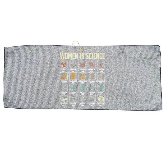 Womens Women In Science Design For History Of Science Lover Large Microfiber Waffle Golf Towel