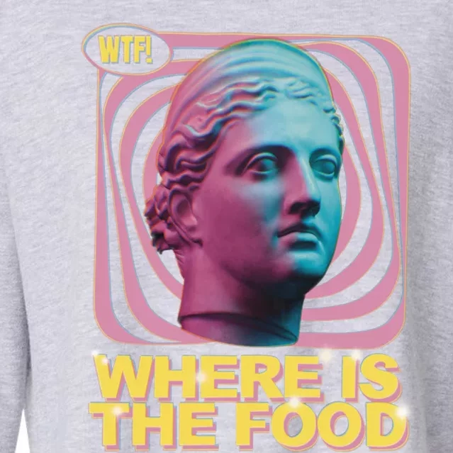 Wtf Where Is The Food Gift Cropped Pullover Crew