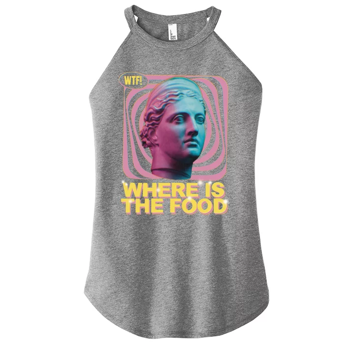 Wtf Where Is The Food Gift Women’s Perfect Tri Rocker Tank