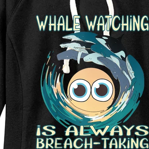 Whale Watching Is Always Breach Taking Women's Fleece Hoodie