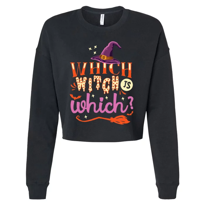 Which Witch Is Which Halloween English Teacher Cropped Pullover Crew