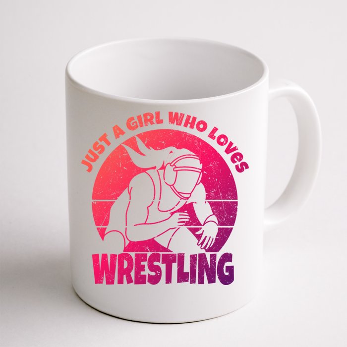 Wrestling Wrestler I Just A Who Loves Wrestling Gift Front & Back Coffee Mug