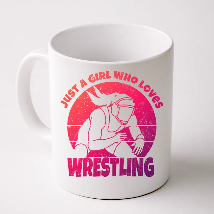 Wrestling Wrestler I Just A Who Loves Wrestling Gift Front & Back Coffee Mug