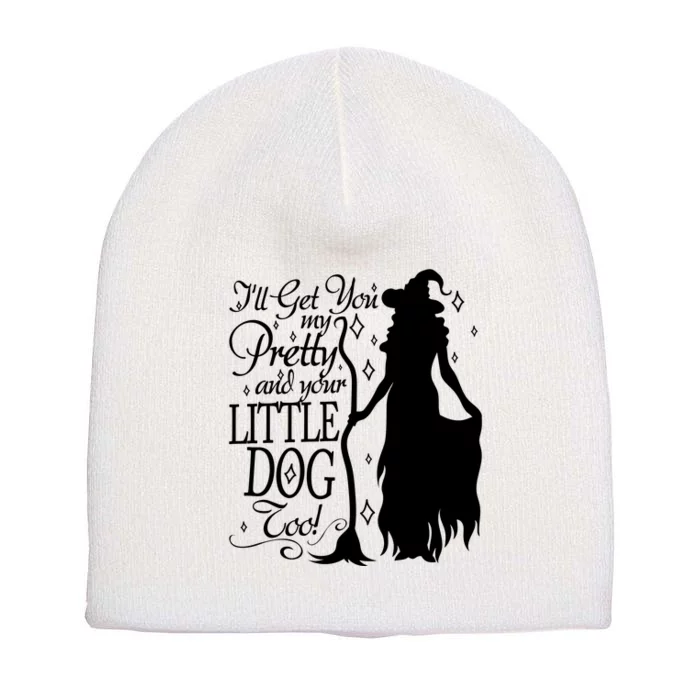 Wicked Witch Ill Get You My Pretty And Your Little Dog Too Short Acrylic Beanie