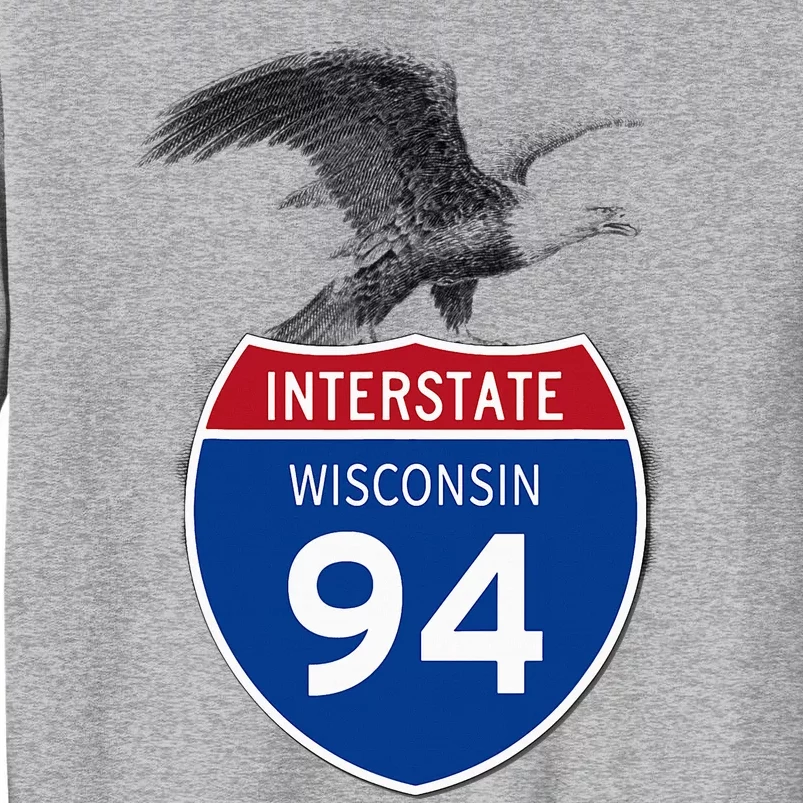 Wisconsin Wi I94 Highway Interstate Shield Travel Tall Sweatshirt