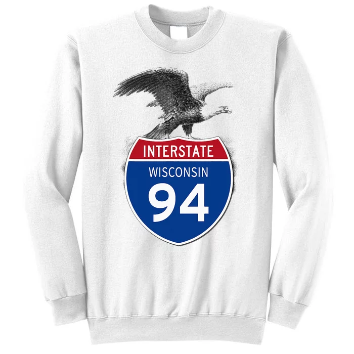 Wisconsin Wi I94 Highway Interstate Shield Travel Sweatshirt