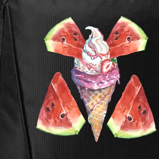 Watermelon With Ice Cream Art City Backpack