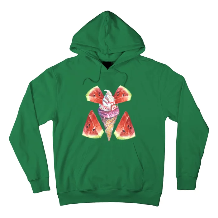 Watermelon With Ice Cream Art Hoodie