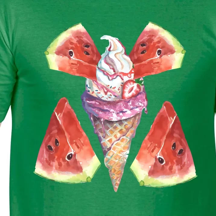 Watermelon With Ice Cream Art Comfort Colors T-Shirt