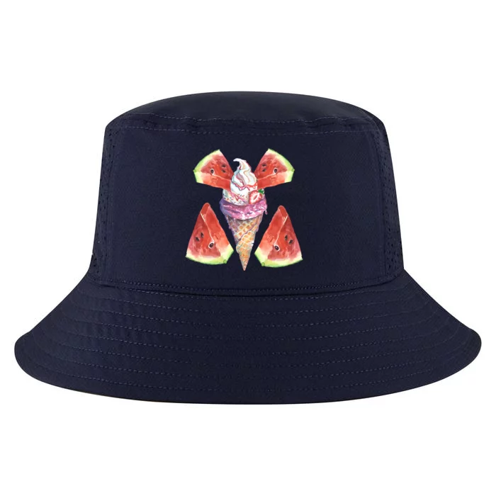 Watermelon With Ice Cream Art Cool Comfort Performance Bucket Hat