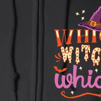 Which Witch Is Which Halloween English Teacher Full Zip Hoodie