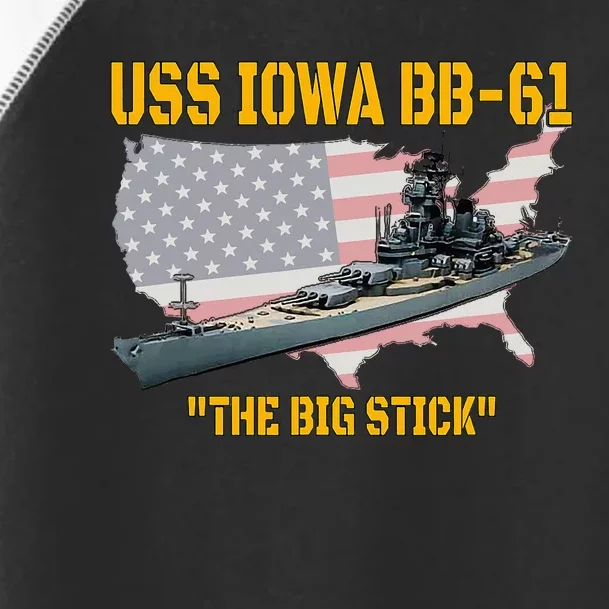 World War Ii Warship Uss Iowa & Ww2 Bb61 Battleship Veteran Toddler Fine Jersey T-Shirt