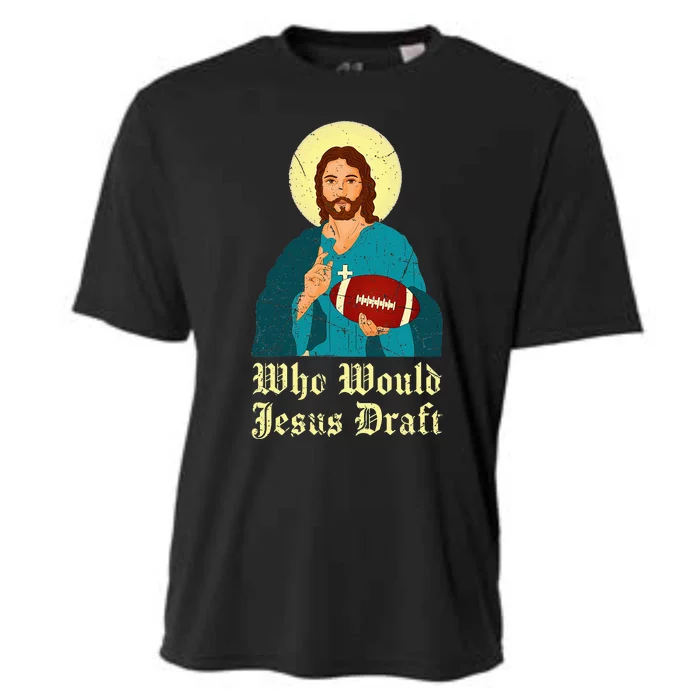 Who Would Jesus Draft Christian Faith Baseball Cooling Performance Crew T-Shirt