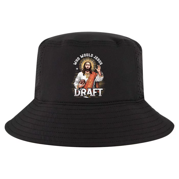 Who Would Jesus Draft Fantasy Football Fan Christian Draft Cool Comfort Performance Bucket Hat