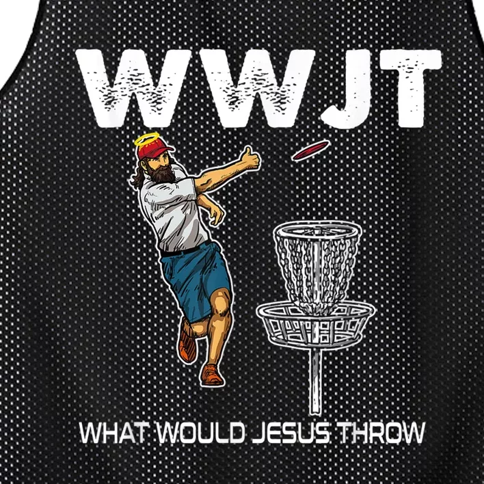 What Would Jesus Throw Golf Disc Mesh Reversible Basketball Jersey Tank