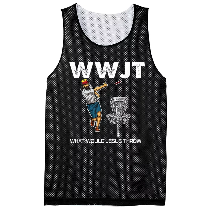 What Would Jesus Throw Golf Disc Mesh Reversible Basketball Jersey Tank