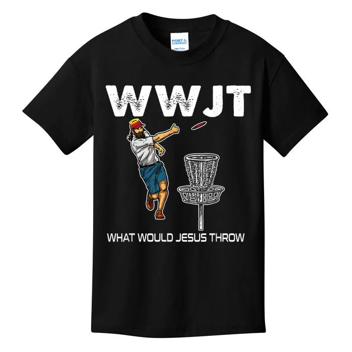 What Would Jesus Throw Golf Disc Kids T-Shirt