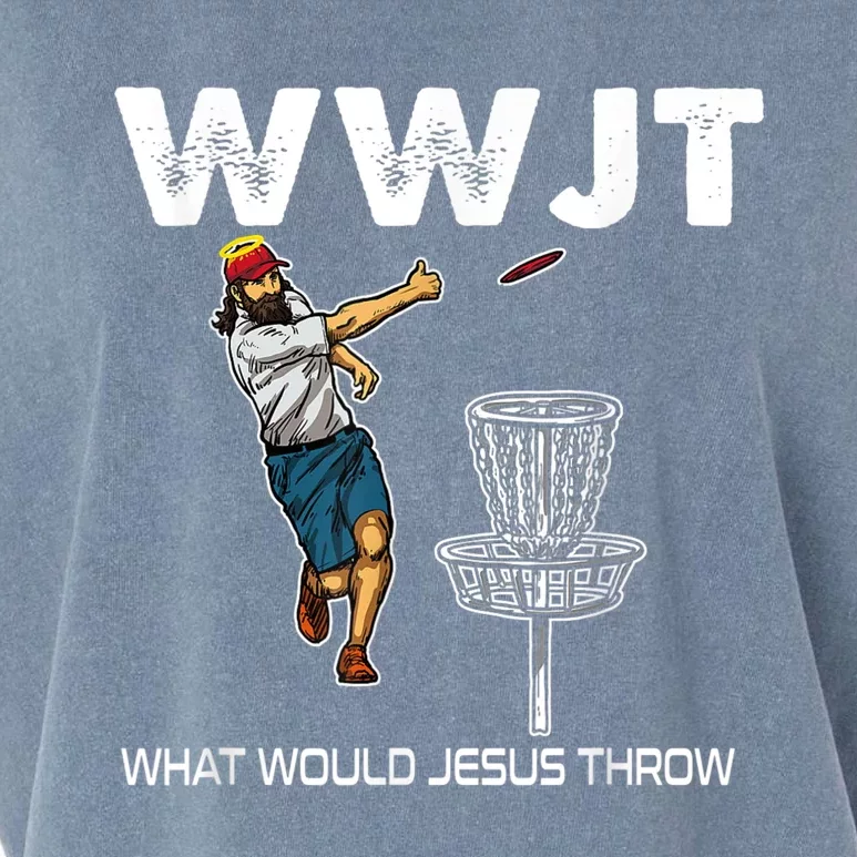 What Would Jesus Throw Golf Disc Garment-Dyed Women's Muscle Tee