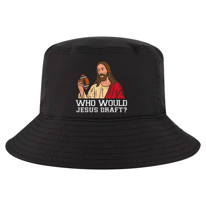 Who Would Jesus Draft Funny Fantasy Football Christian Cool Comfort Performance Bucket Hat