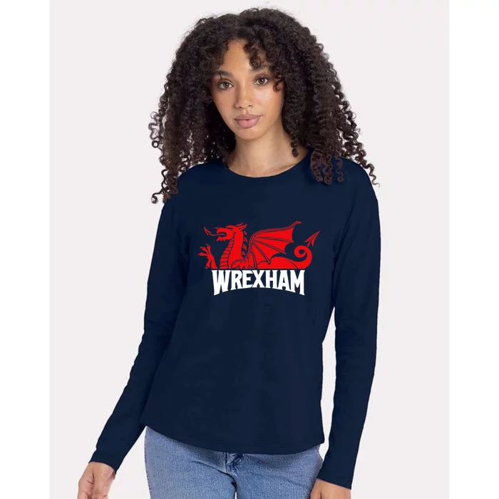 Wrexham Wales Jersey Soccer Womens Cotton Relaxed Long Sleeve T-Shirt