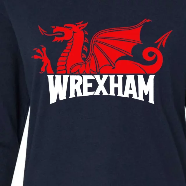 Wrexham Wales Jersey Soccer Womens Cotton Relaxed Long Sleeve T-Shirt