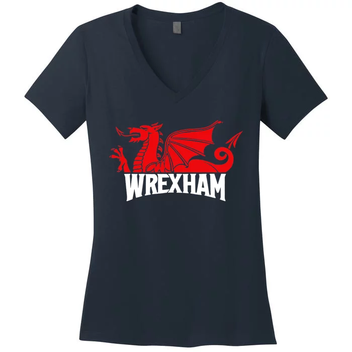 Wrexham Wales Jersey Soccer Women's V-Neck T-Shirt