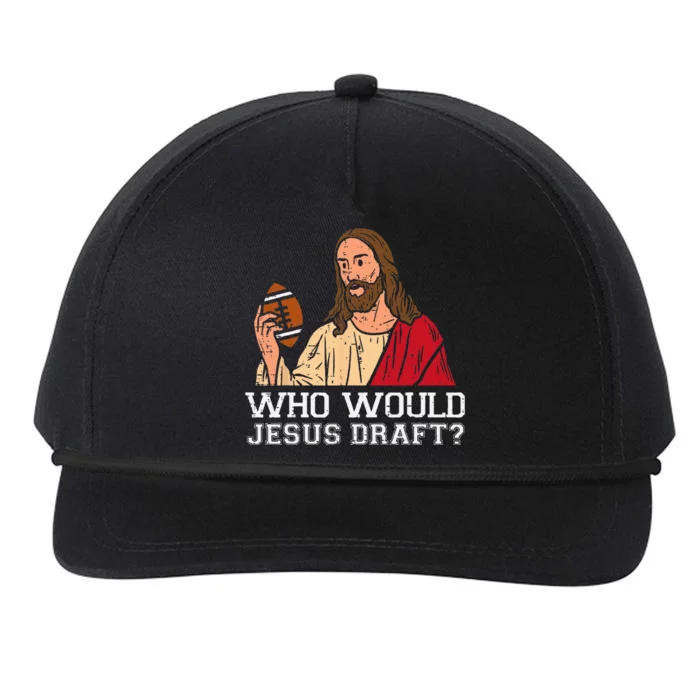 Who Would Jesus Draft Funny Fantasy Football Christian Snapback Five-Panel Rope Hat