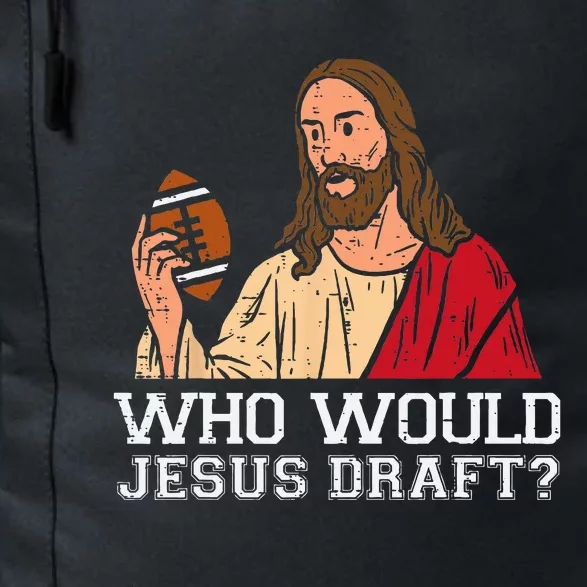 Who Would Jesus Draft Funny Fantasy Football Christian Daily Commute Backpack