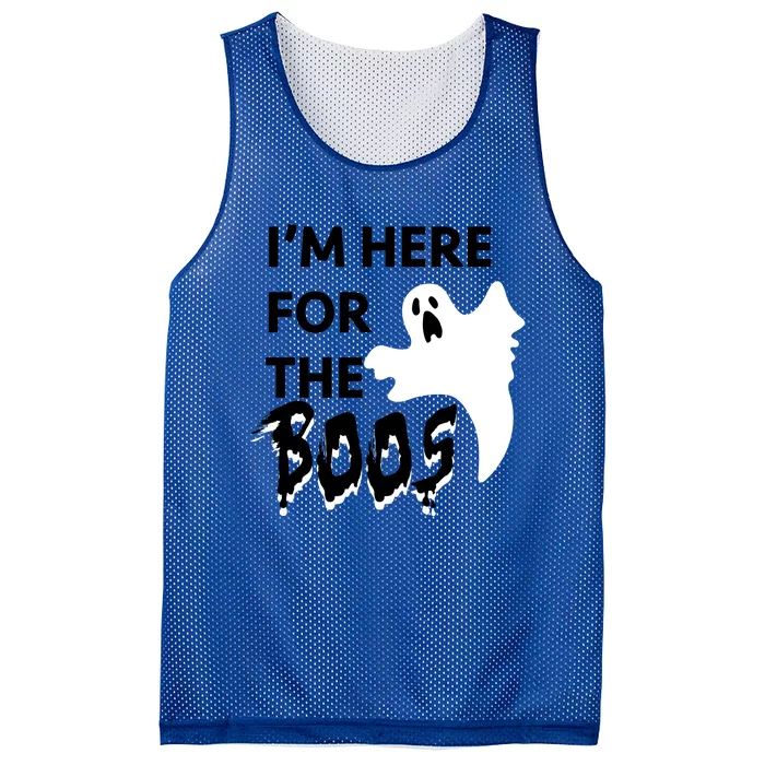 Well Worn Just Here For The Boos Gift Mesh Reversible Basketball Jersey Tank