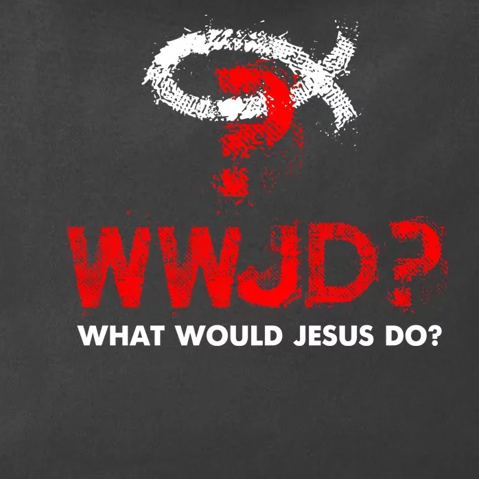 WWJD? What Would Jesus Do Zip Tote Bag