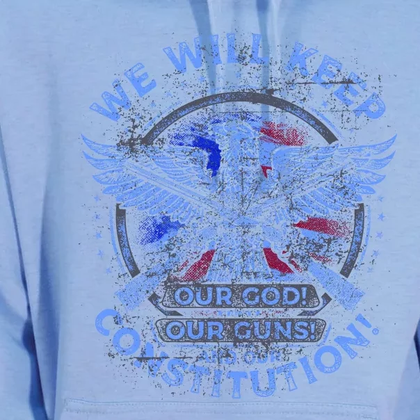 We Will Keep Our God Guns And Constitution 2nd Amendment Unisex Surf Hoodie