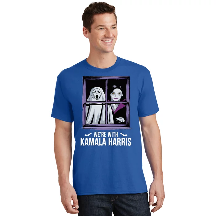 WeRe With Kamala Harris Scarry Halloween Ghost Vampire T-Shirt