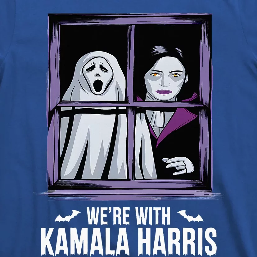 WeRe With Kamala Harris Scarry Halloween Ghost Vampire T-Shirt