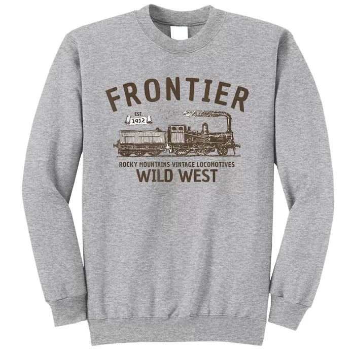 Wild West Locomotive Vintage Steam Train Tall Sweatshirt