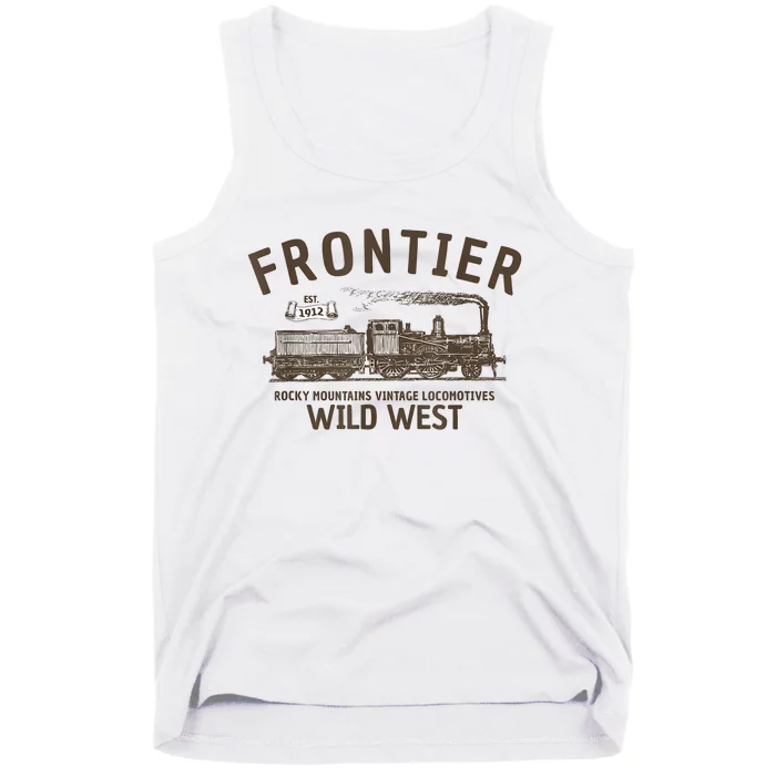 Wild West Locomotive Vintage Steam Train Tank Top