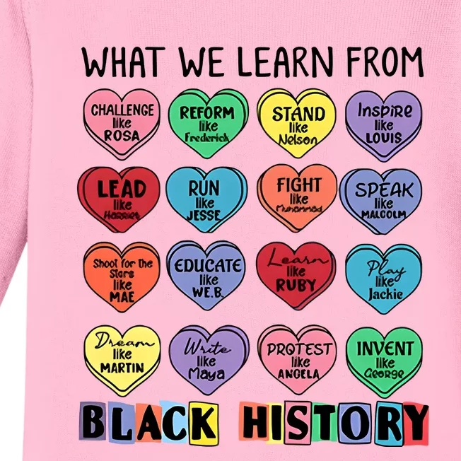 What We Learn From Black History Baby Long Sleeve Bodysuit