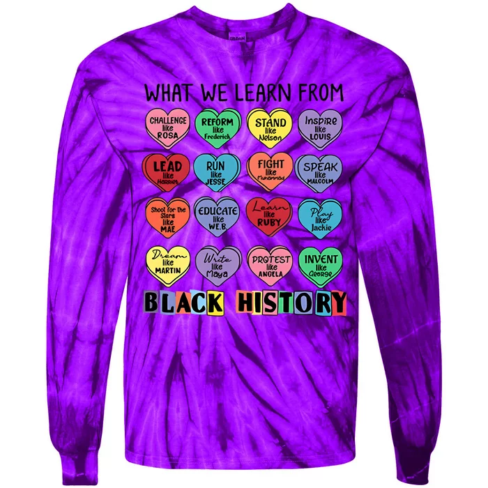 What We Learn From Black History Tie-Dye Long Sleeve Shirt