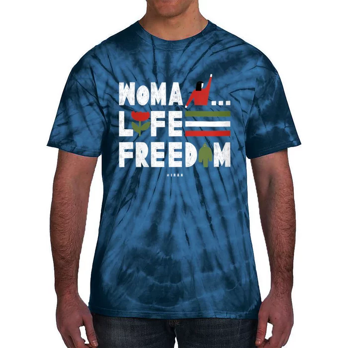 Womens Woman Life Freedom Tie-Dye T-Shirt