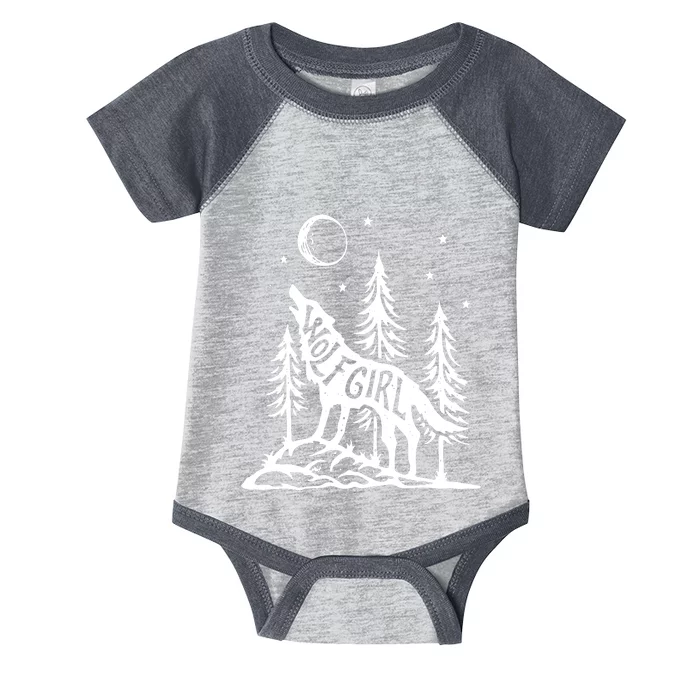 Wolf Who Loves Wolves Funny Animal Lovers Outdoor Infant Baby Jersey Bodysuit